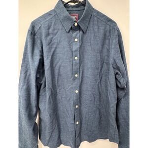 UNTUCKit Men's Blue Wrinkle Free Button Down‎ Shirt Long Sleeve Casual Medium